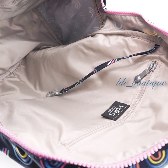 NWT Kipling BP4391 Ezra Travel Bag Backpack Polyester Navy Rainbow Scatter Multi main image 9
